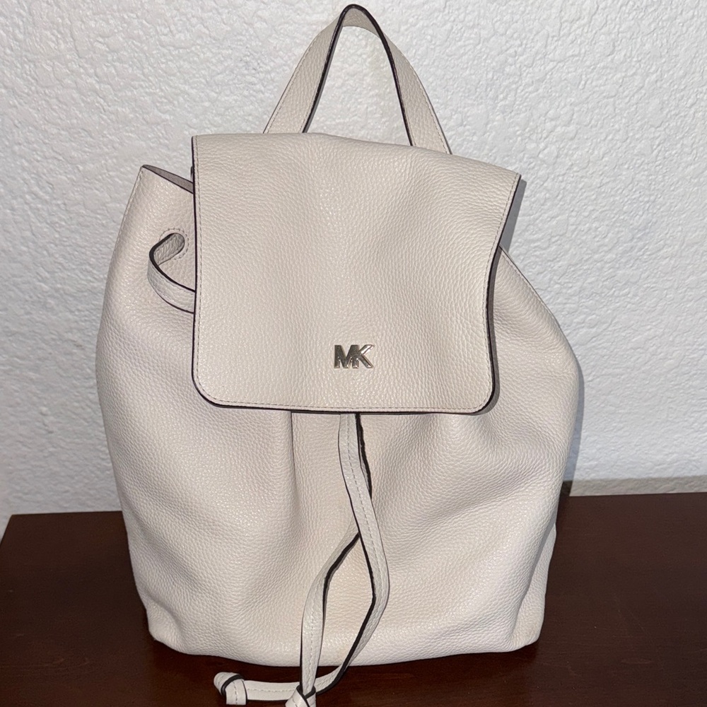 Michael Kors White Backpack